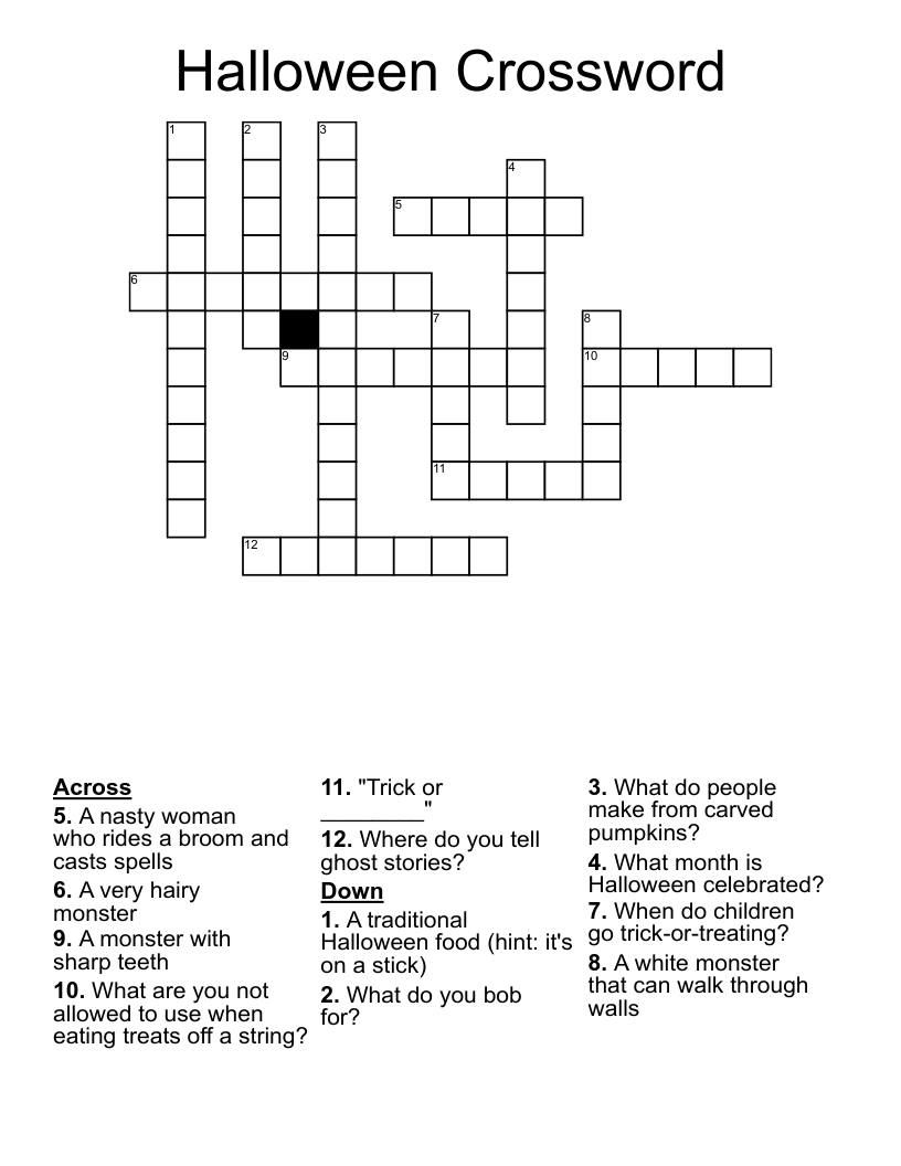 Halloween Crossword