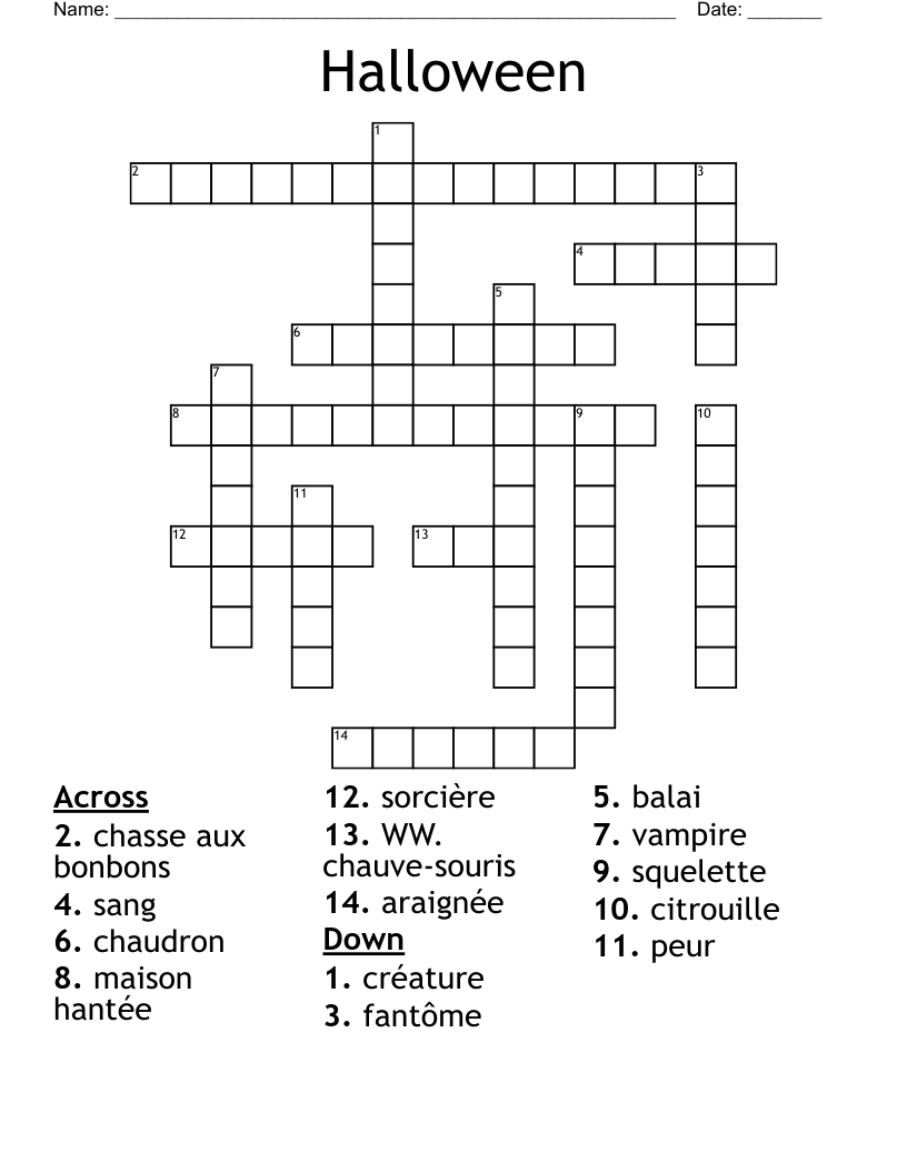 Halloween  Crossword