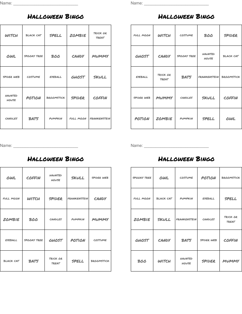 Halloween  Bingo