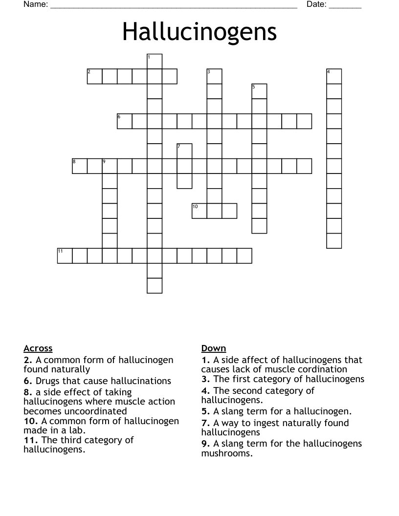 Hallucinogens Crossword