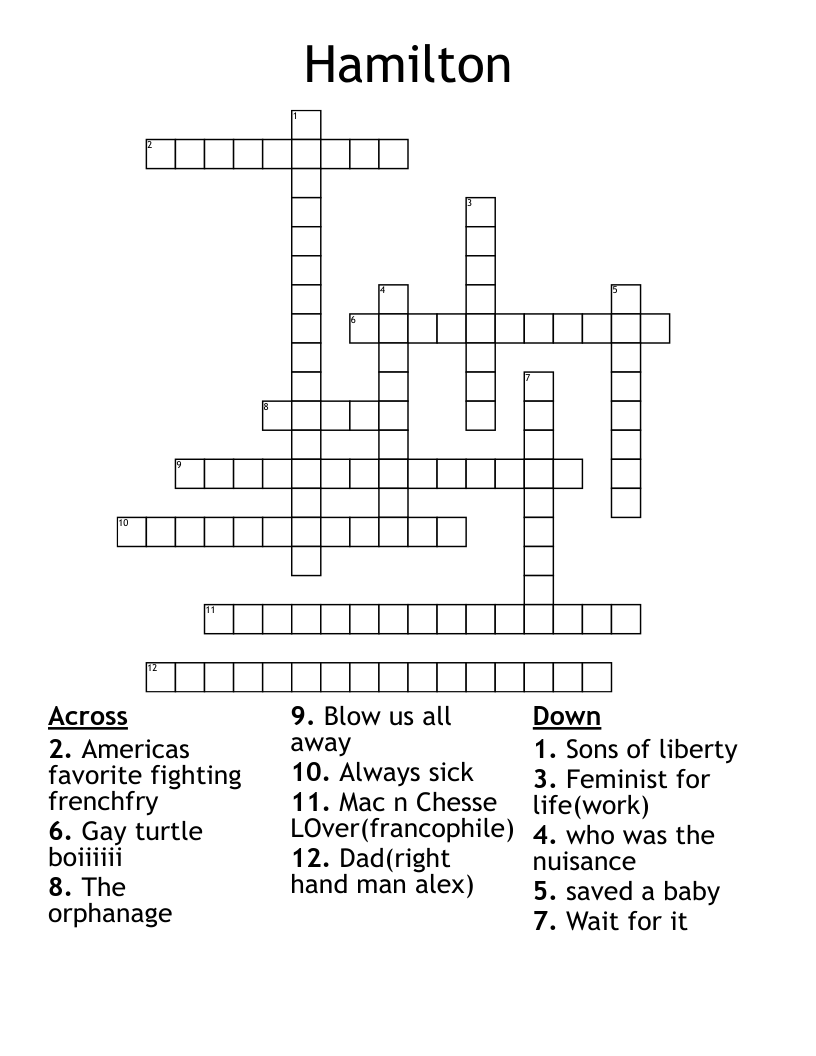 Hamilton Crossword
