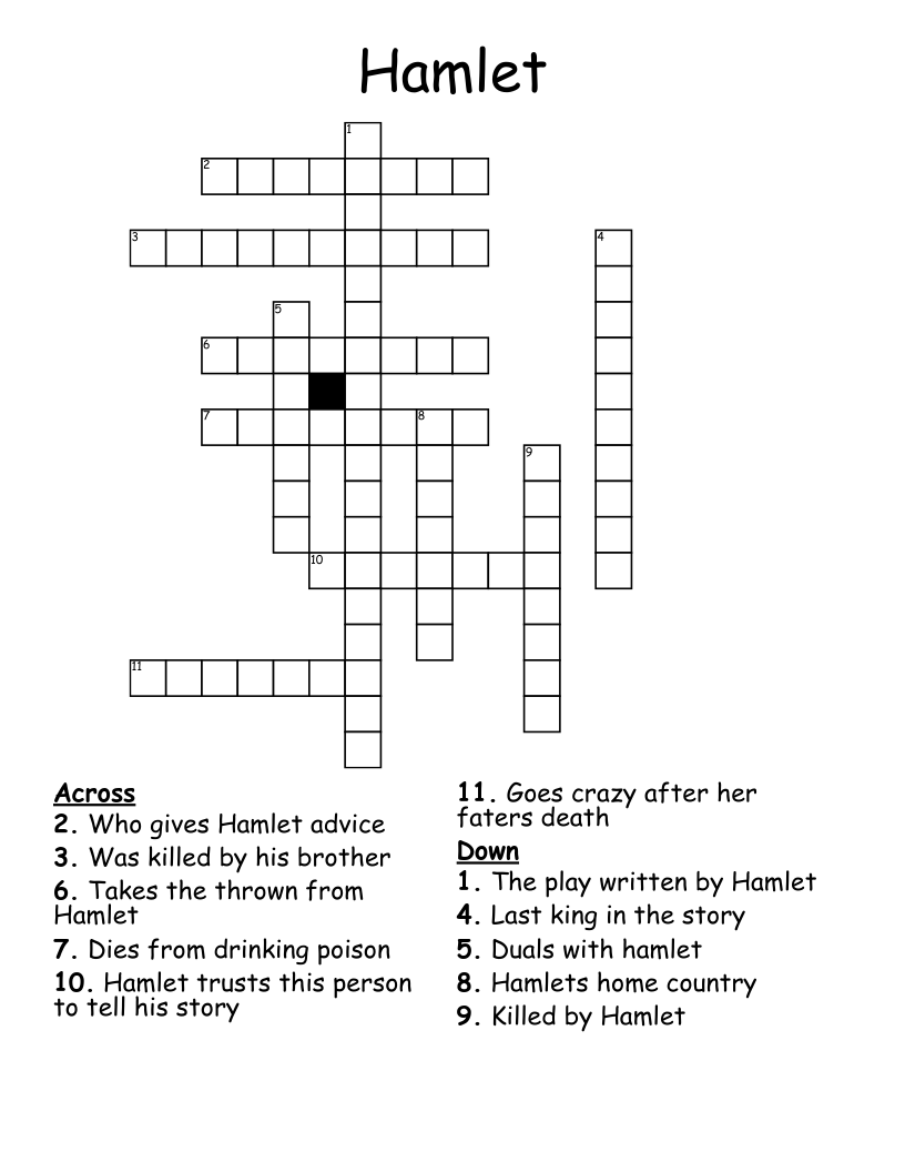 Hamlet Crossword