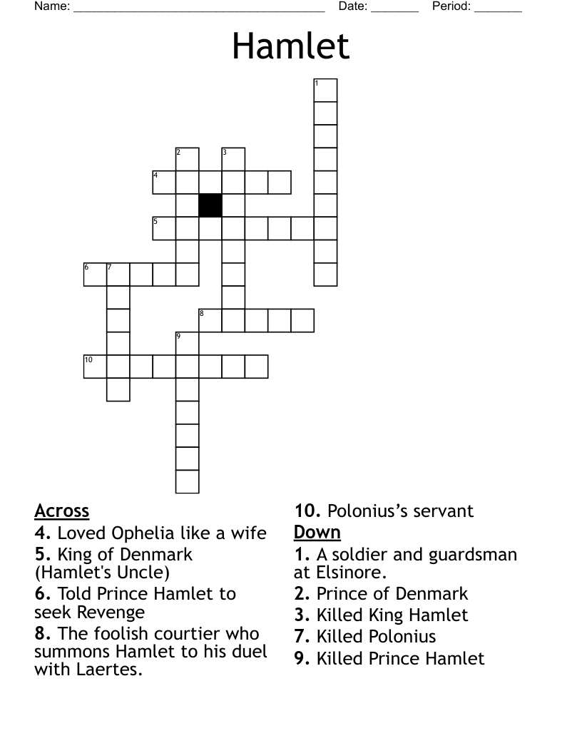 Hamlet Crossword