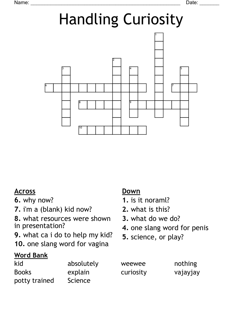 Handling Curiosity  Crossword