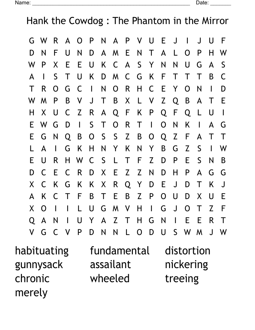 Hank the Cowdog : The Phantom in the Mirror Word Search