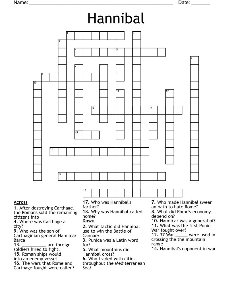 Hannibal Crossword