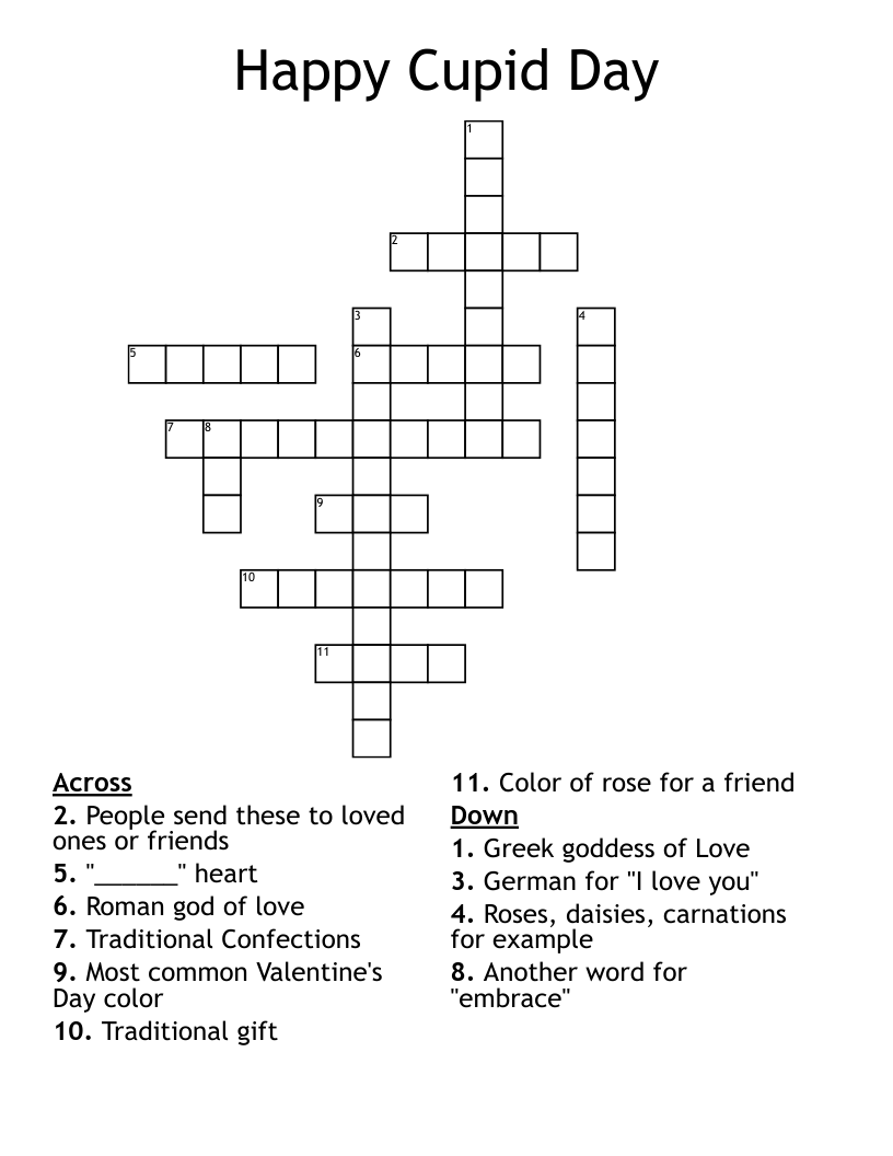 Happy Cupid Day Crossword