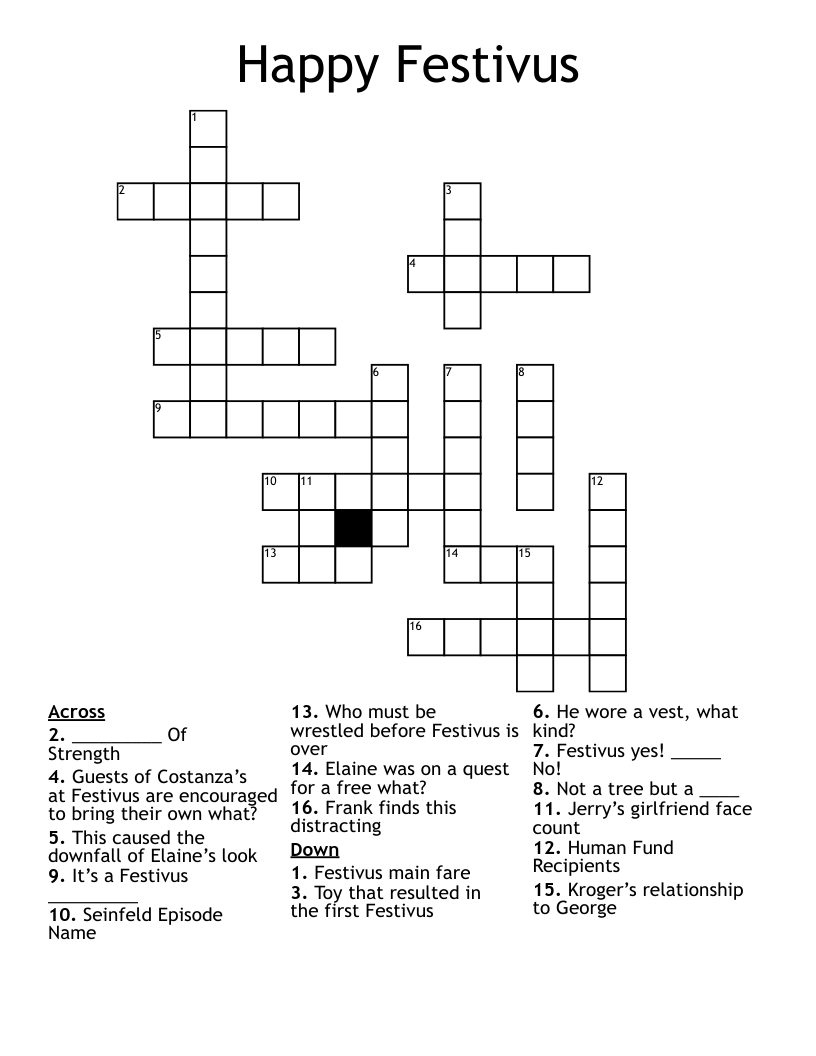 Happy Festivus  Crossword