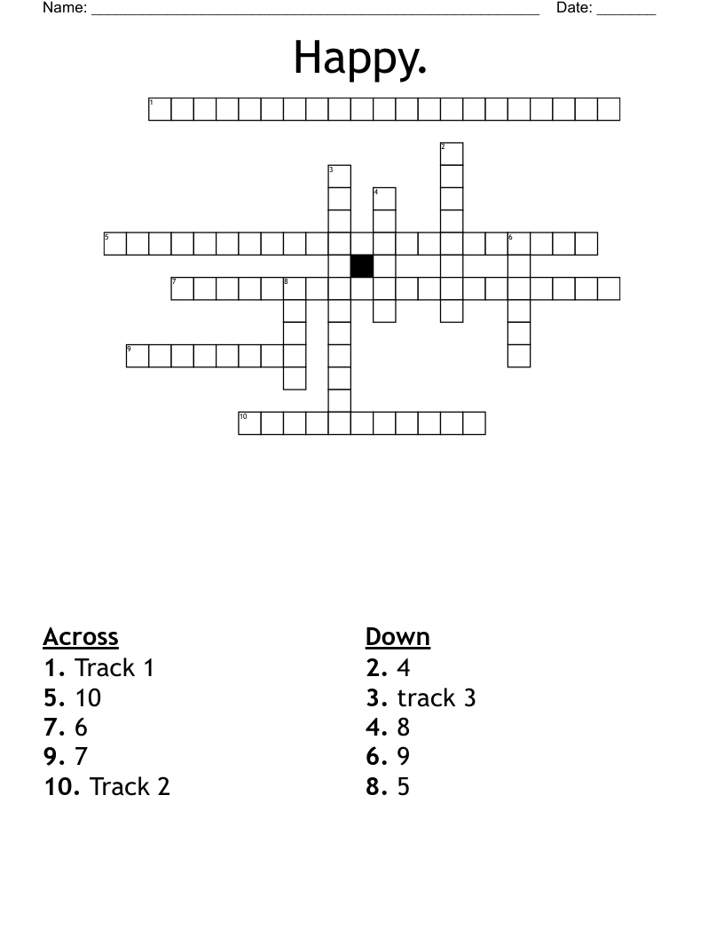 Happy.  Crossword