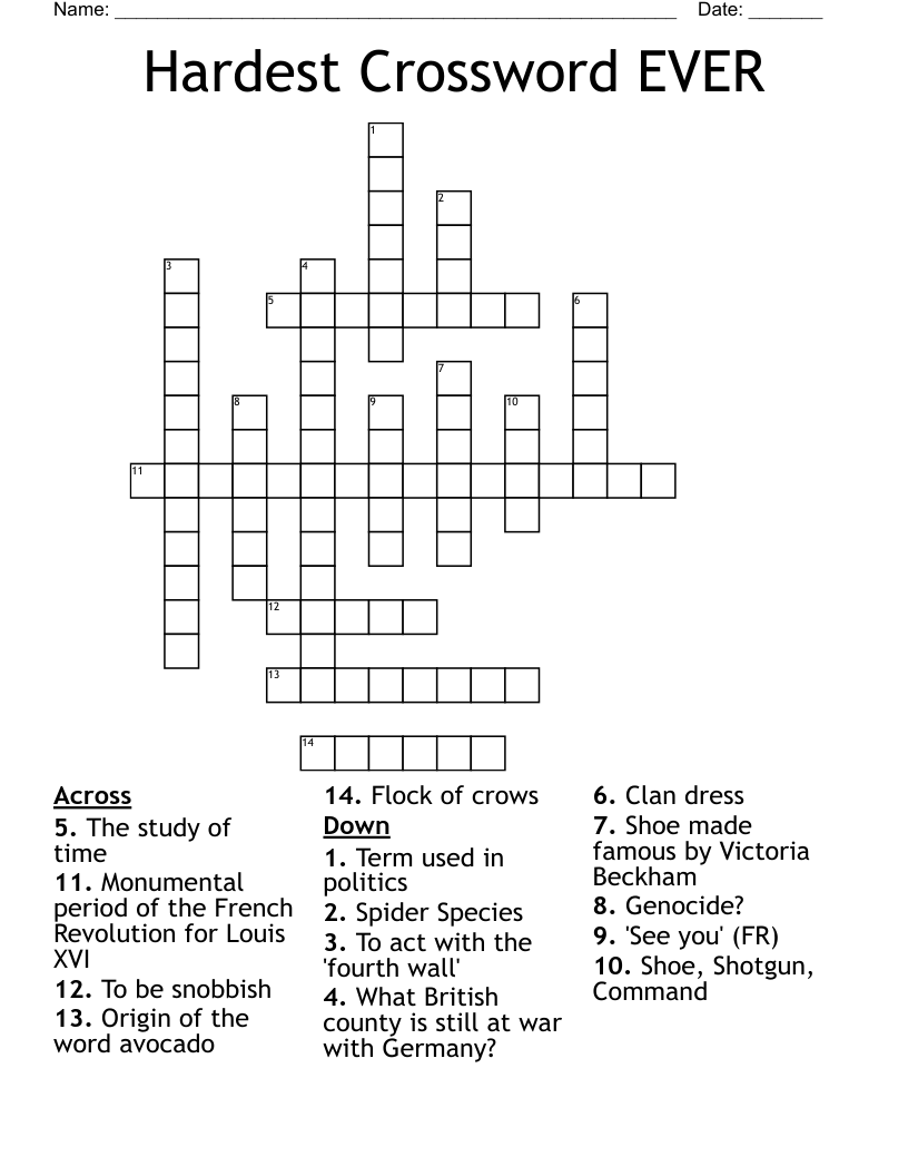 Hardest Crossword EVER