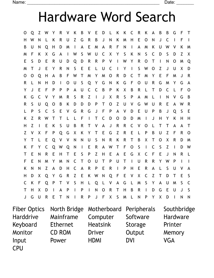 Hardware Word Search 