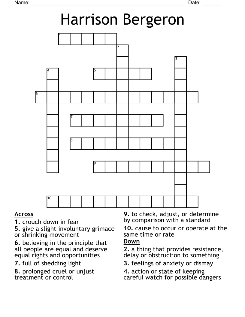 Harrison Bergeron  Crossword