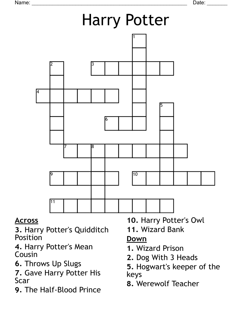 Harry Potter Crossword