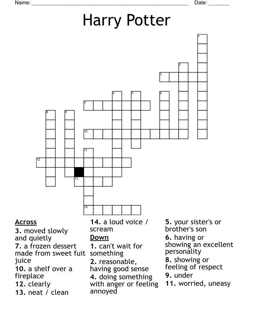Harry Potter Crossword