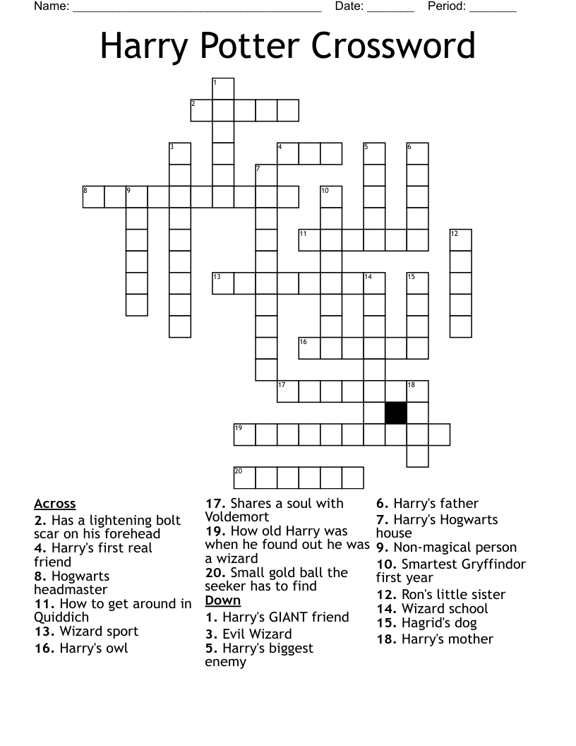 Harry Potter Crossword