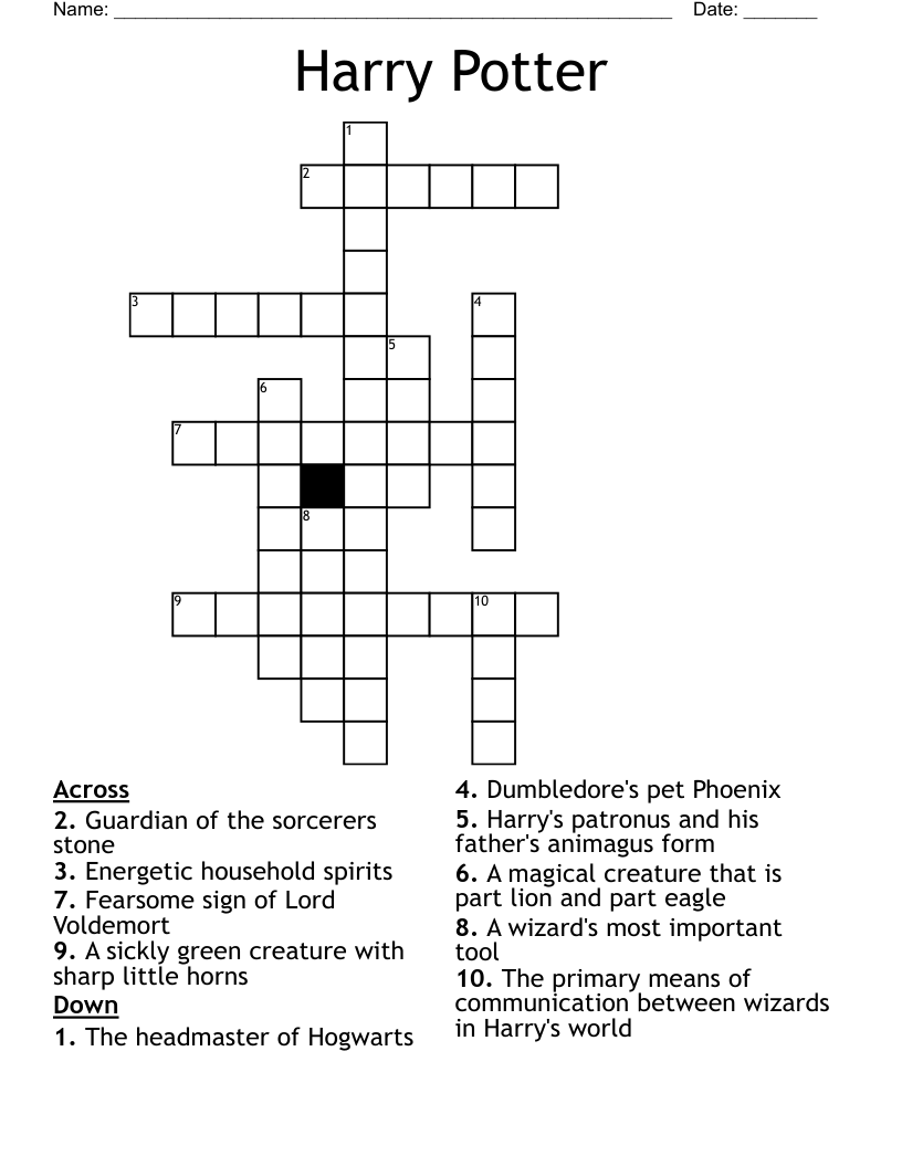 Harry Potter  Crossword