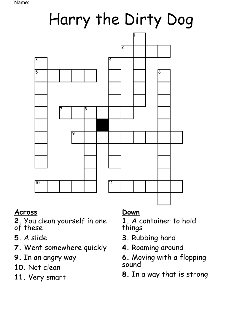 Harry the Dirty Dog Crossword