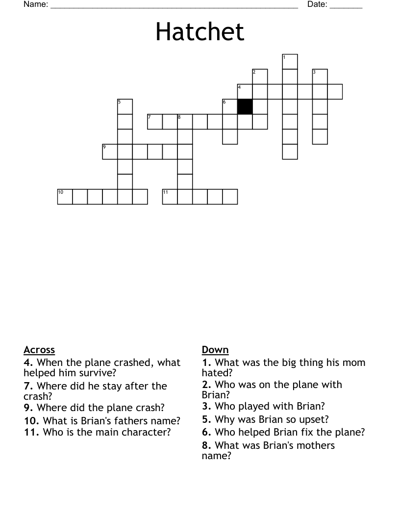 Hatchet Crossword
