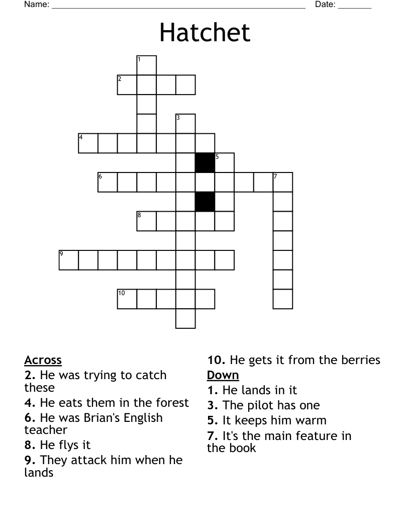 Hatchet Crossword
