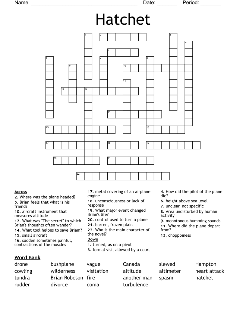 Hatchet Crossword