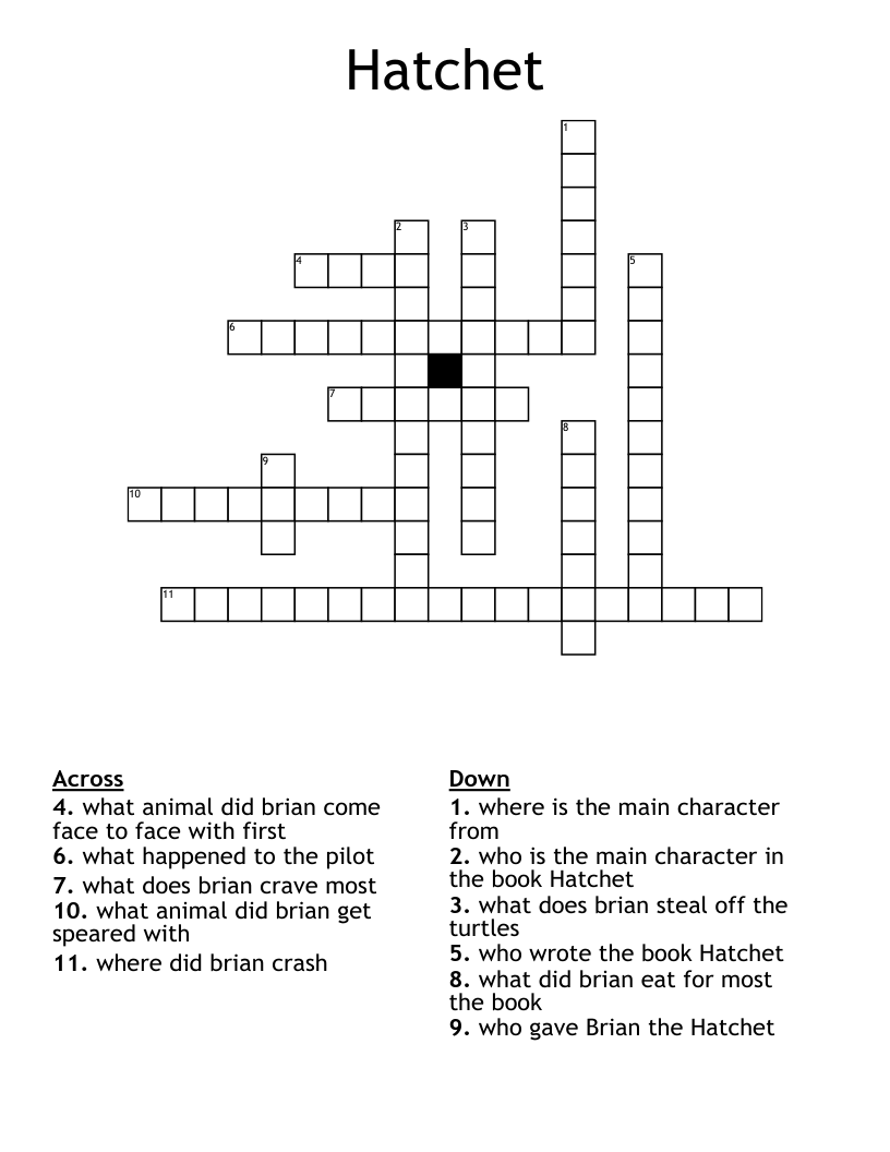 Hatchet Crossword