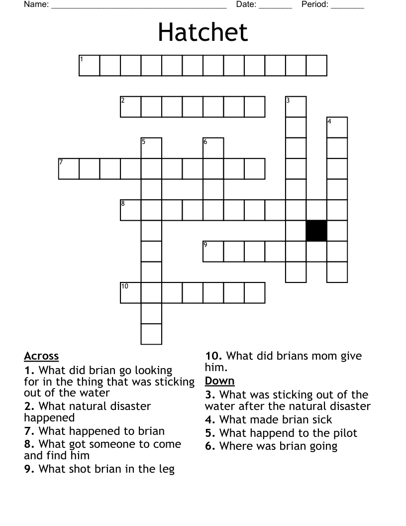 Hatchet Crossword