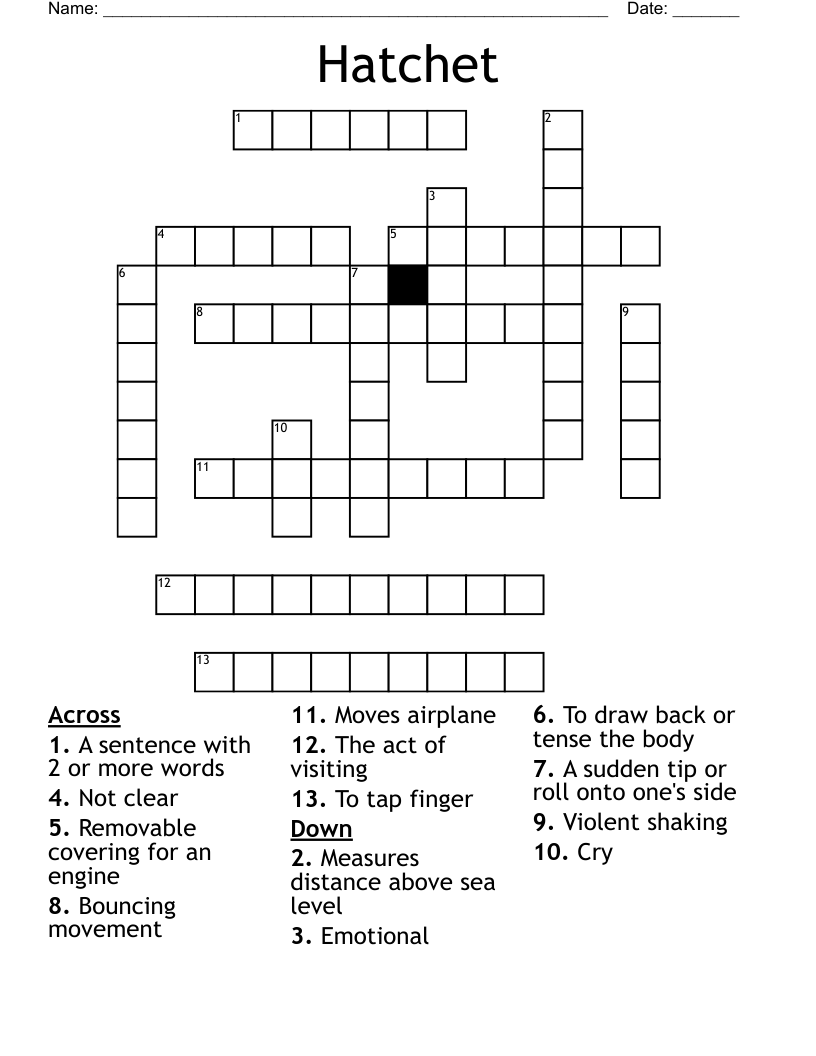 Hatchet Crossword