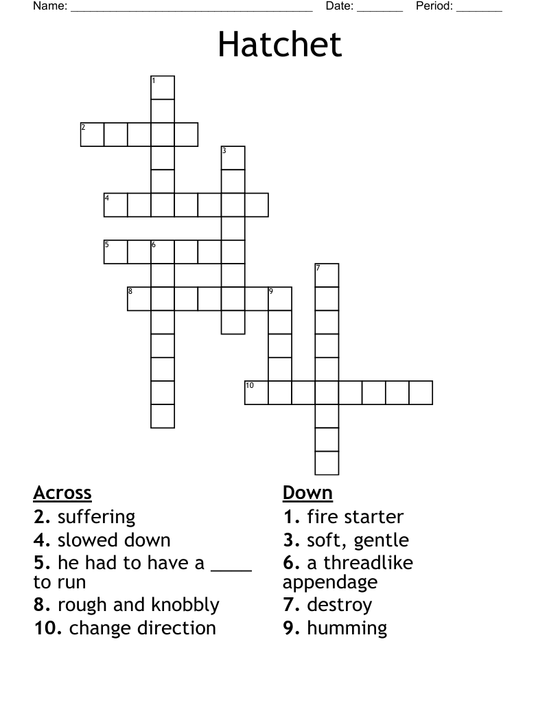 Hatchet Crossword
