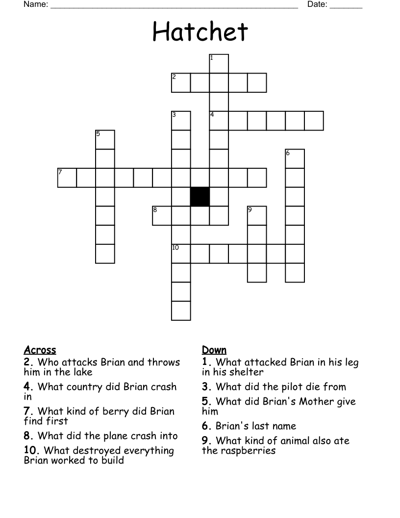 Hatchet Crossword