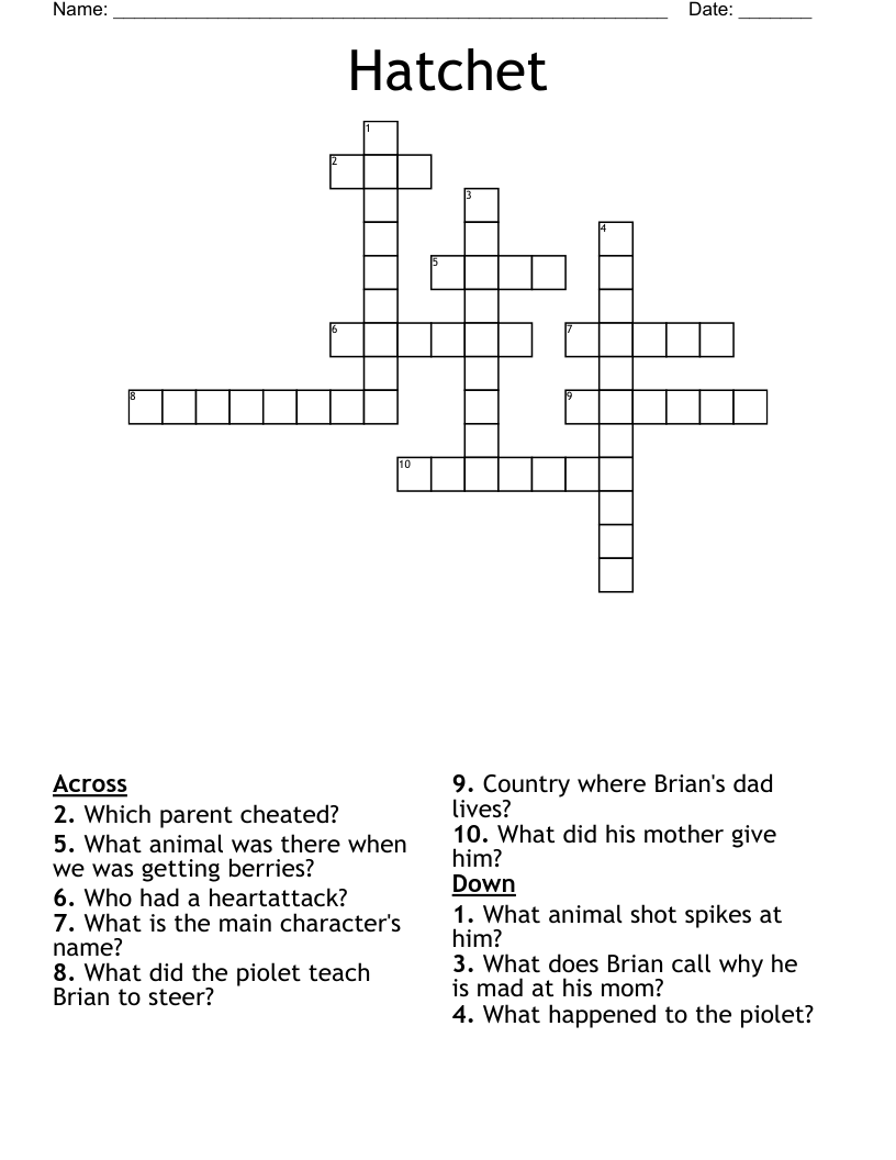 Hatchet Crossword