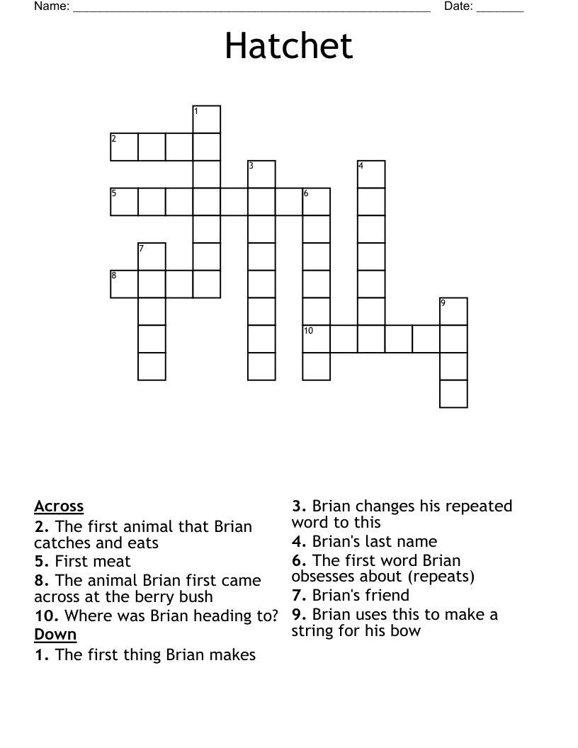 Hatchet Crossword