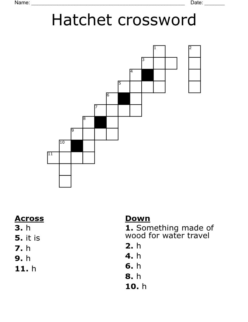 Hatchet crossword