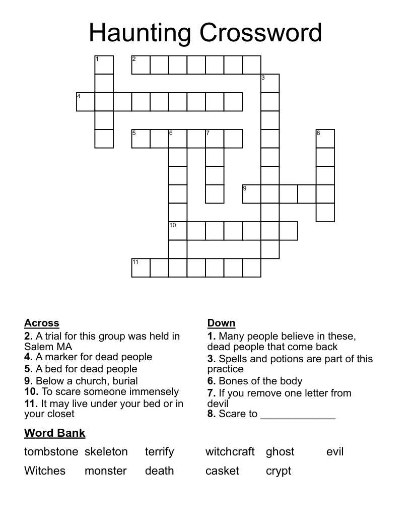 Haunting Crossword