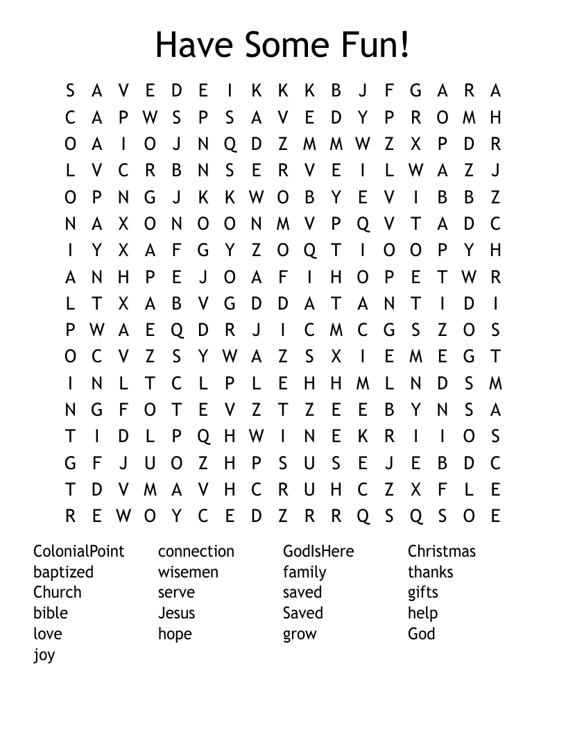Have Some Fun! Word Search