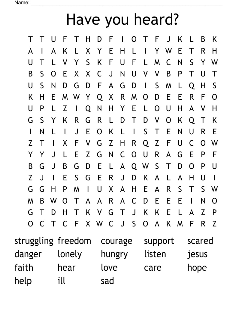 Have you heard? Word Search