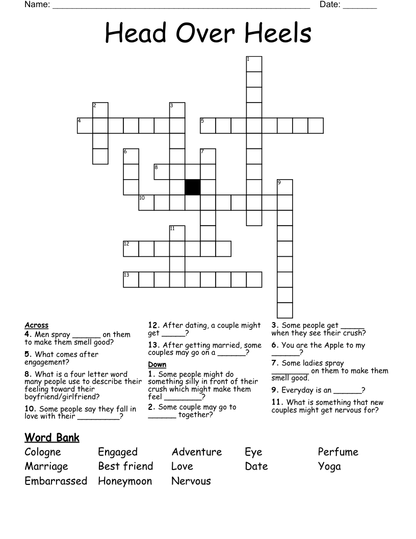 Head Over Heels Crossword