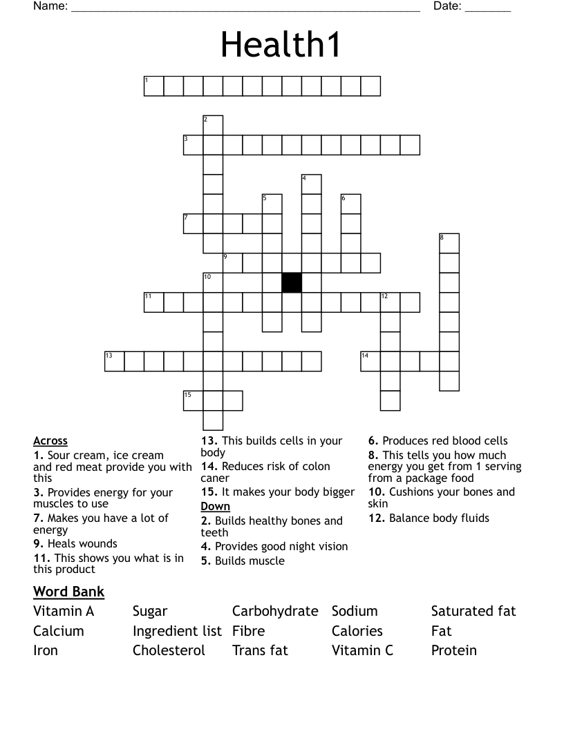 Health1 Crossword