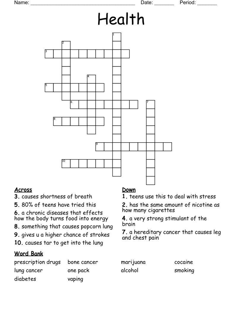 Health Crossword