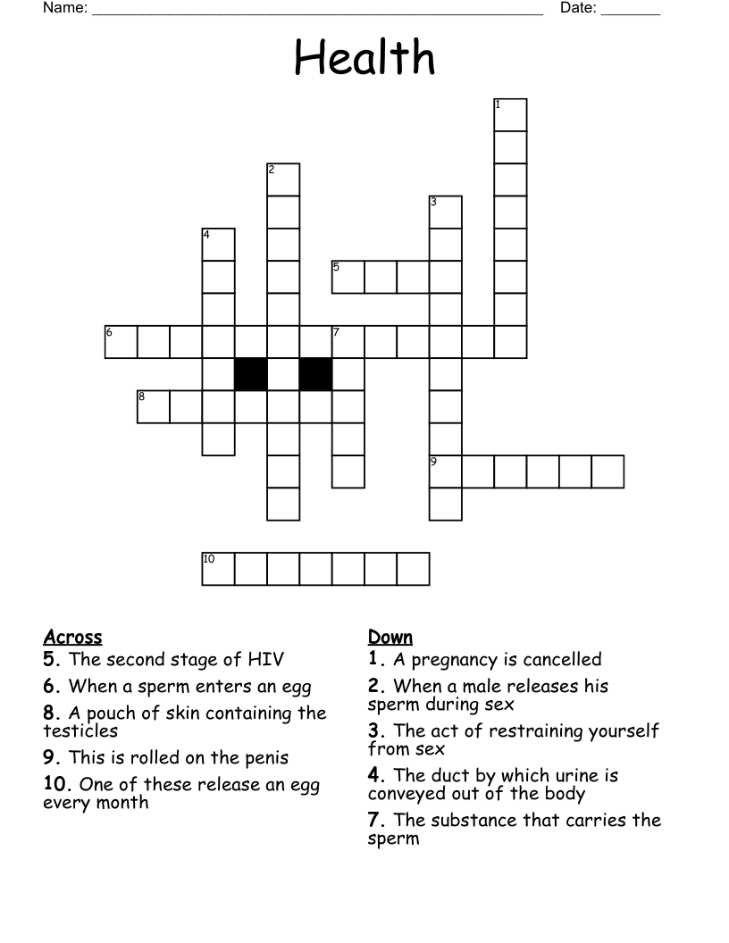 Health Crossword