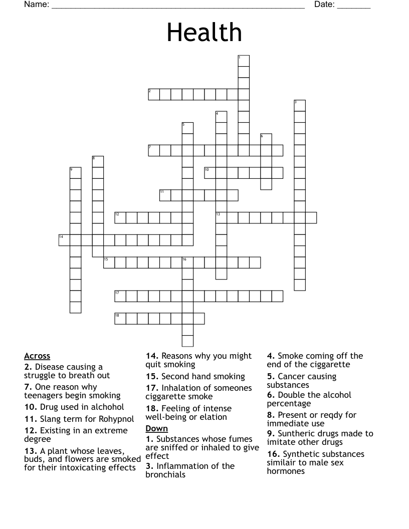 Health Crossword