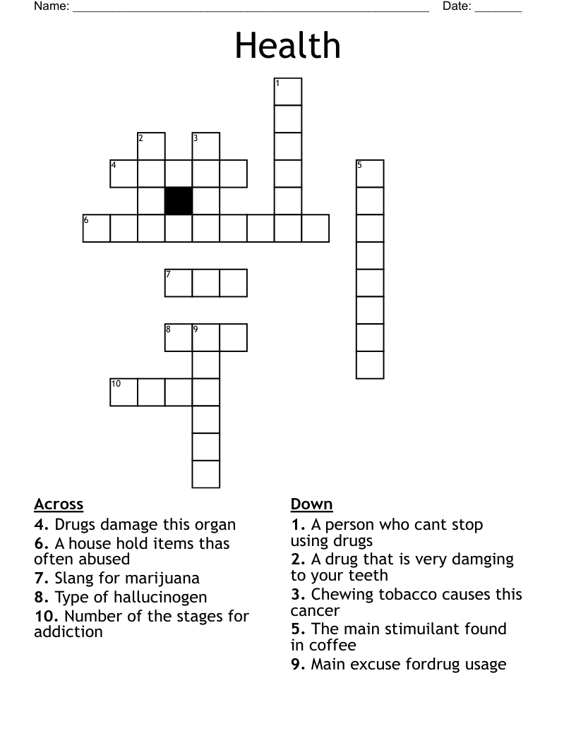 Health Crossword
