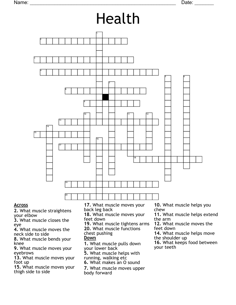 Health Crossword