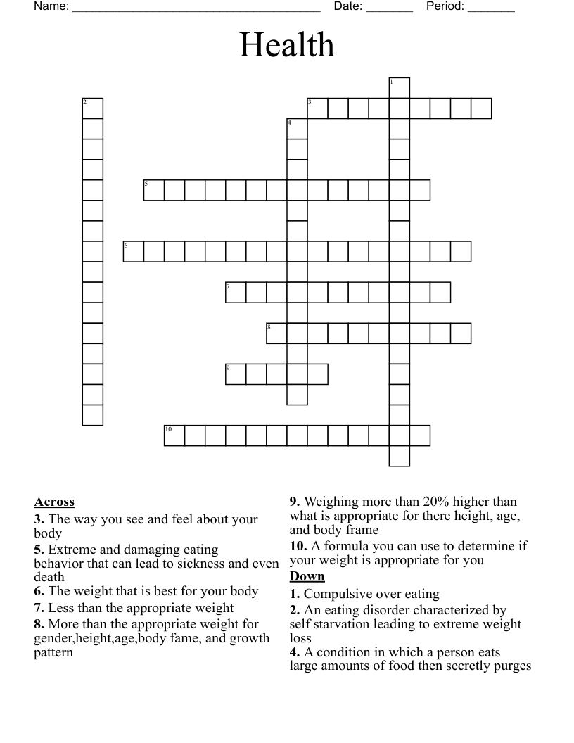 Health Crossword