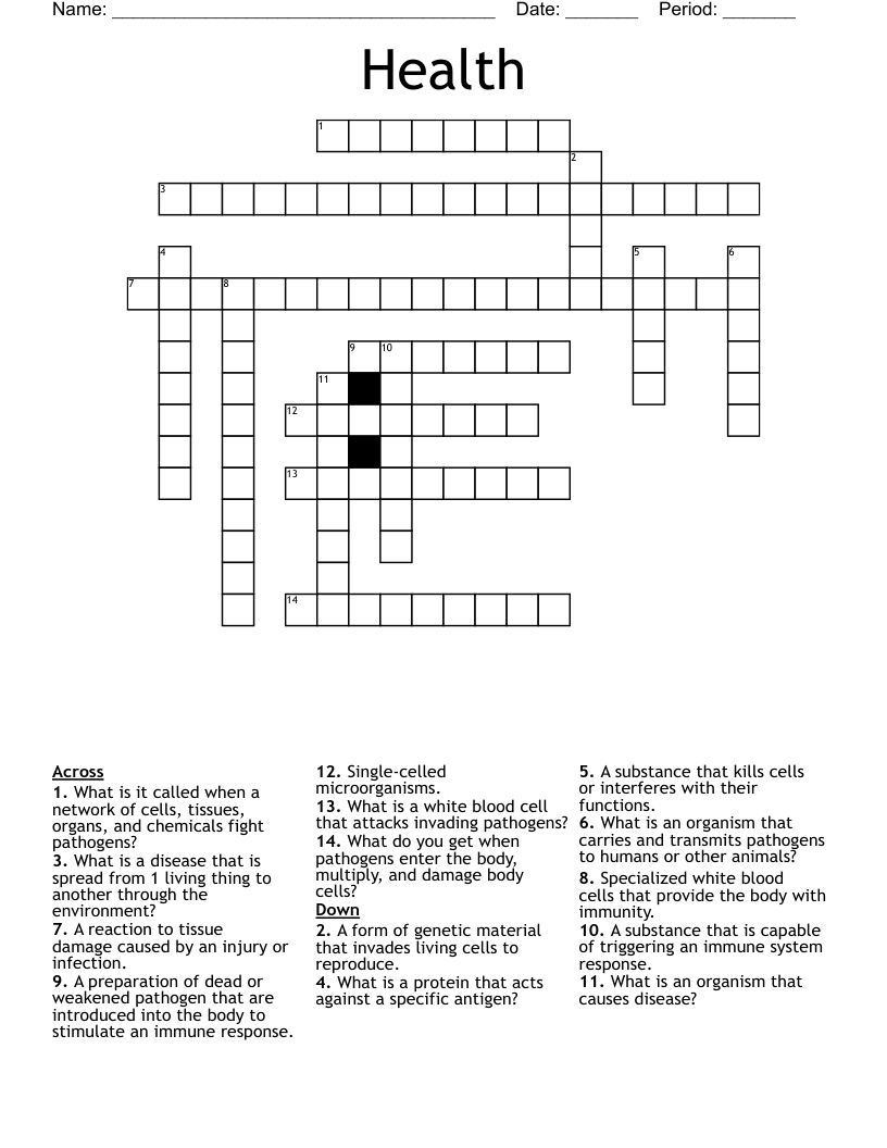 Health Crossword