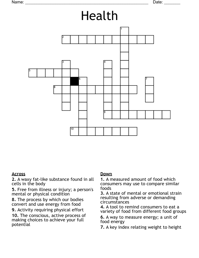 Health Crossword