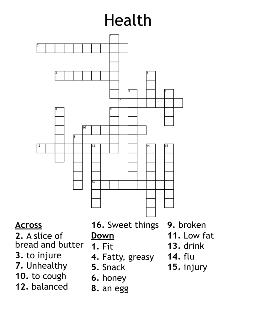 Health Crossword