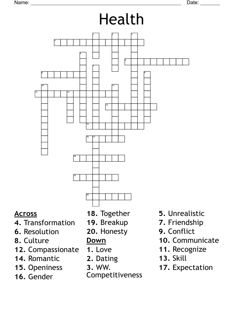 Health Crossword