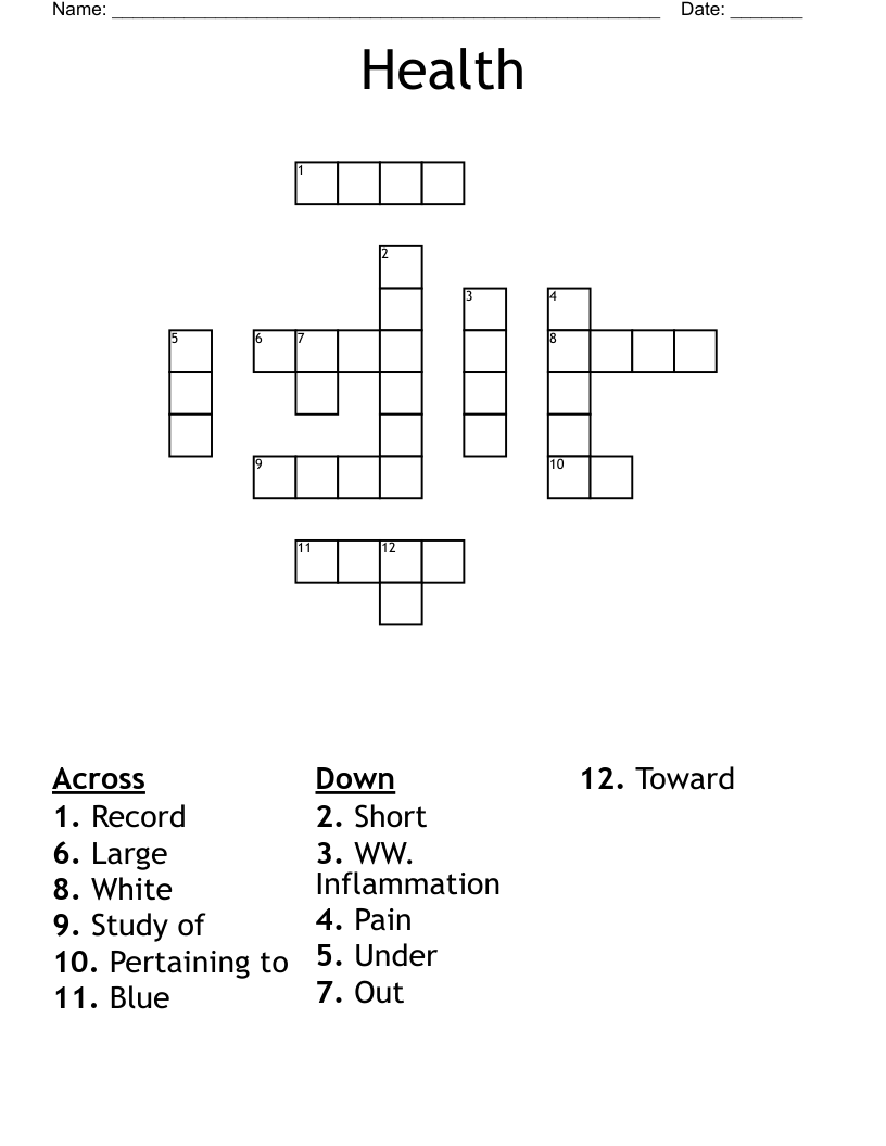 Health Crossword