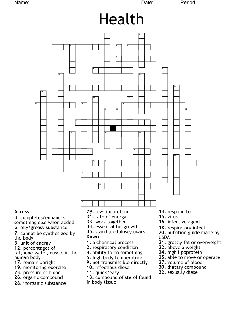 Health  Crossword