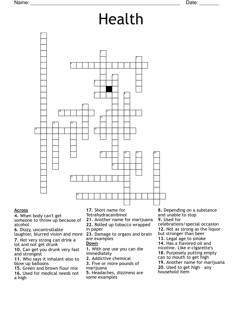 Health  Crossword